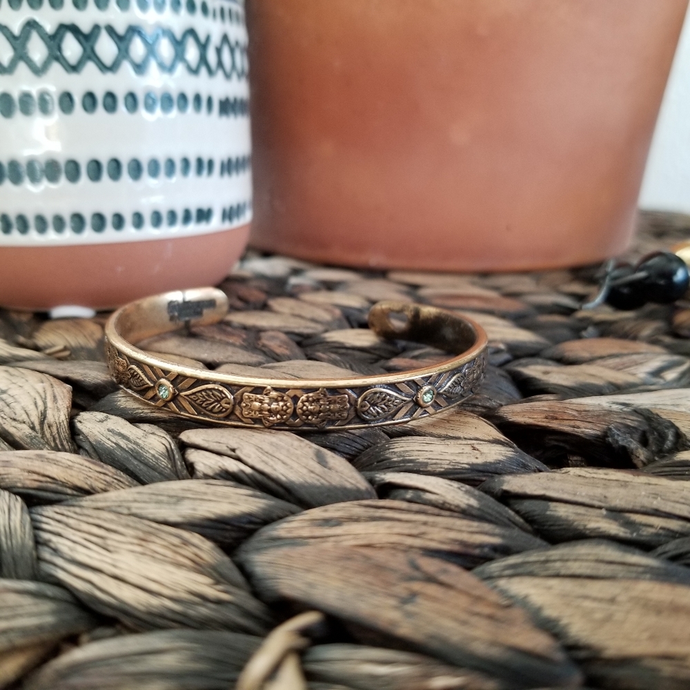 Alex and Ani Hand of Fatima Gold Cuff Bracelet